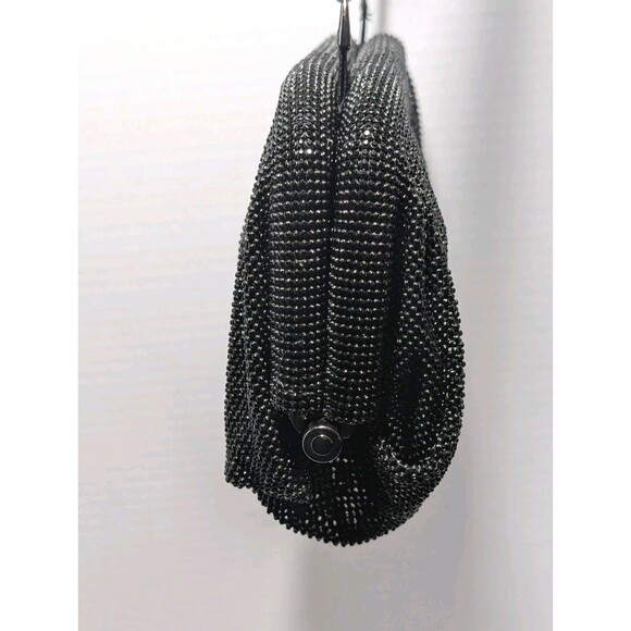 AQUA Irina Black Rhinestone Evening Clutch Crossbody Bag NWT Bloomingdale's New - Picture 10 of 15